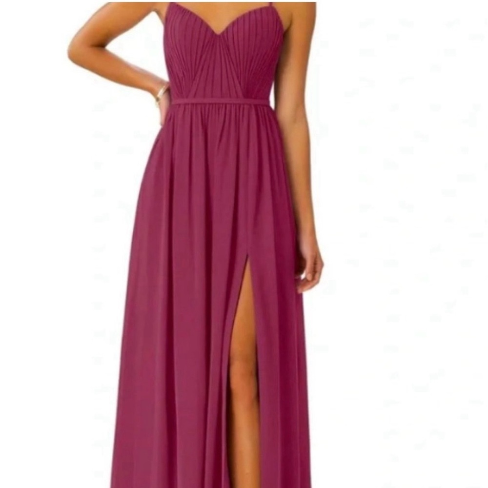 Azazie | Zuma Orchid Leg Slit Bridesmaid Dress Size 16 New with Tags NWT